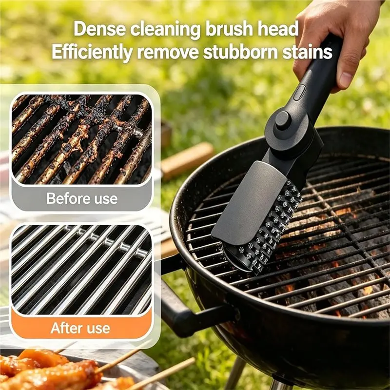 ABMS-For Barbecue Grates Motorized Grill Brush With Two Roller Heads