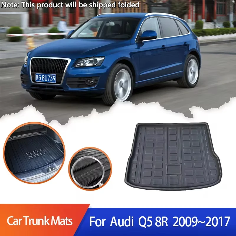 

Коврики в багажник автомобиля для Audi Q5 8R 2010 2014 2016 2009 ~ 2017 Задняя защитная накладка на багажник Задние багажники Чехлы на багажник Автоаксессуары