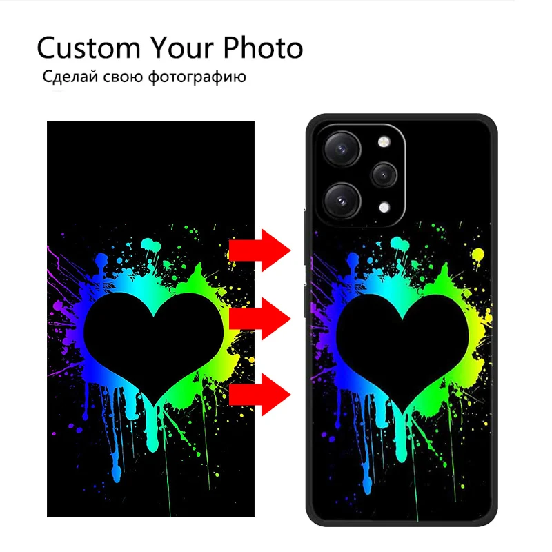 Customized Cases For Xiaomi Redmi 12 4G Note12 Pro Plus 12S Poco X5 5G Silicone Cover Design DIY Photo Text Picture Custom Case