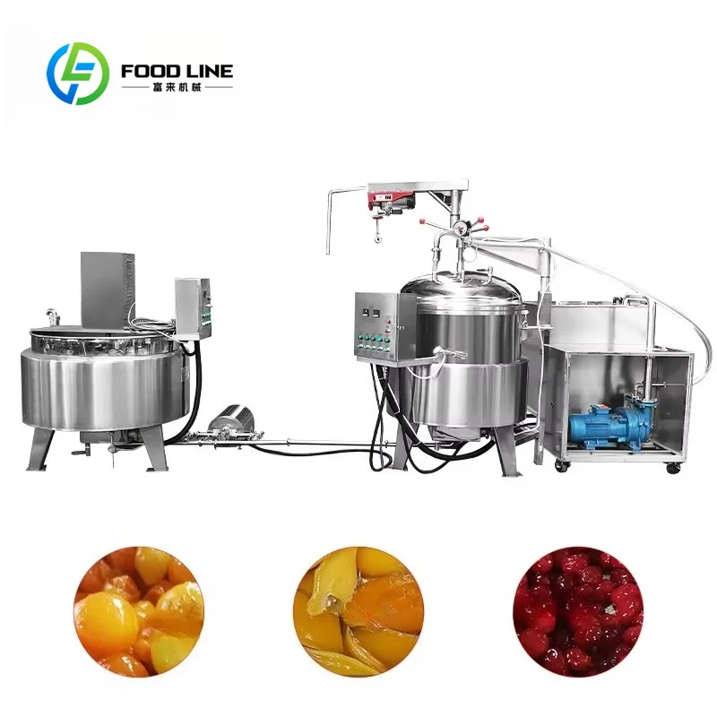 Vacuum Negative Pressure Preserved Fruit Cooking Machine, Fully Automatic Electric Steam Heating Crystal Sugar Soaking Equipment