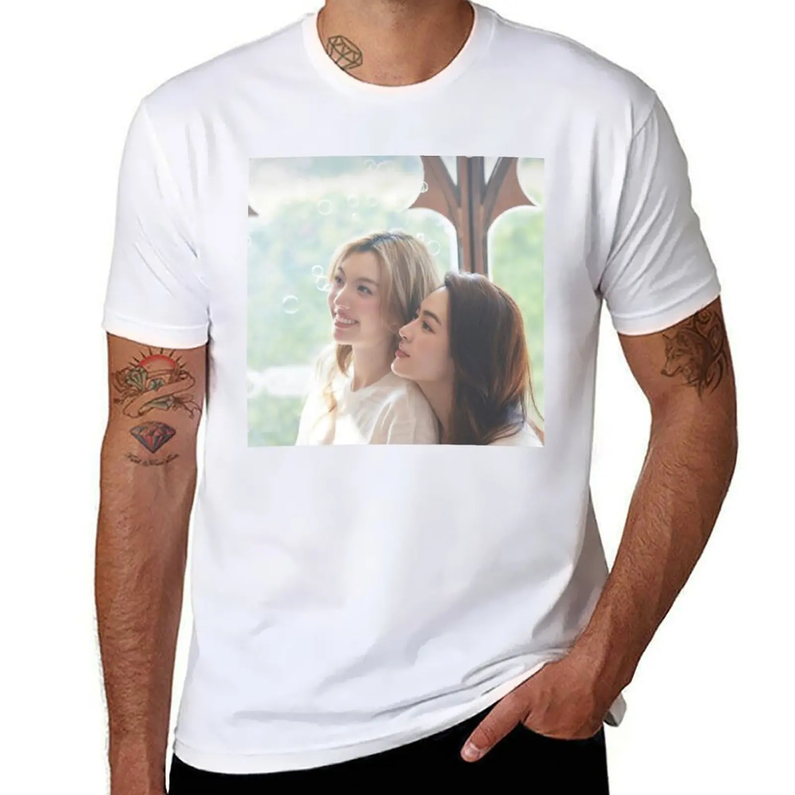 

The Secret of Us LingOrm Thai GL Shipped Couple T-Shirt oversized sports fans valentines clothes Men's t-shirt