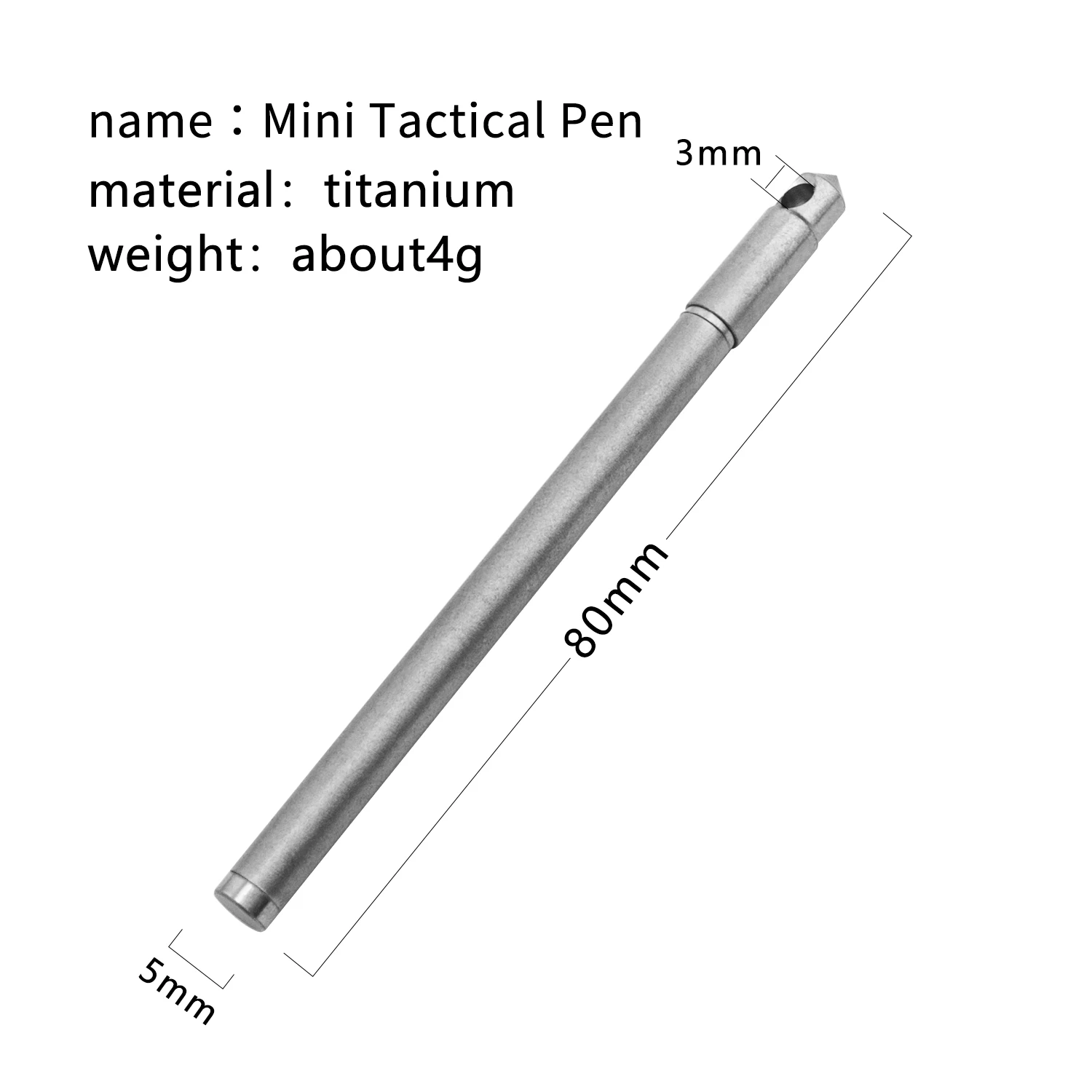 Mini Titanium Pen Persoonlijkheid Creatieve Handtekening Pen Zelfverdediging Scherpe Draagbare Edc Gadget Outdoor ﻿