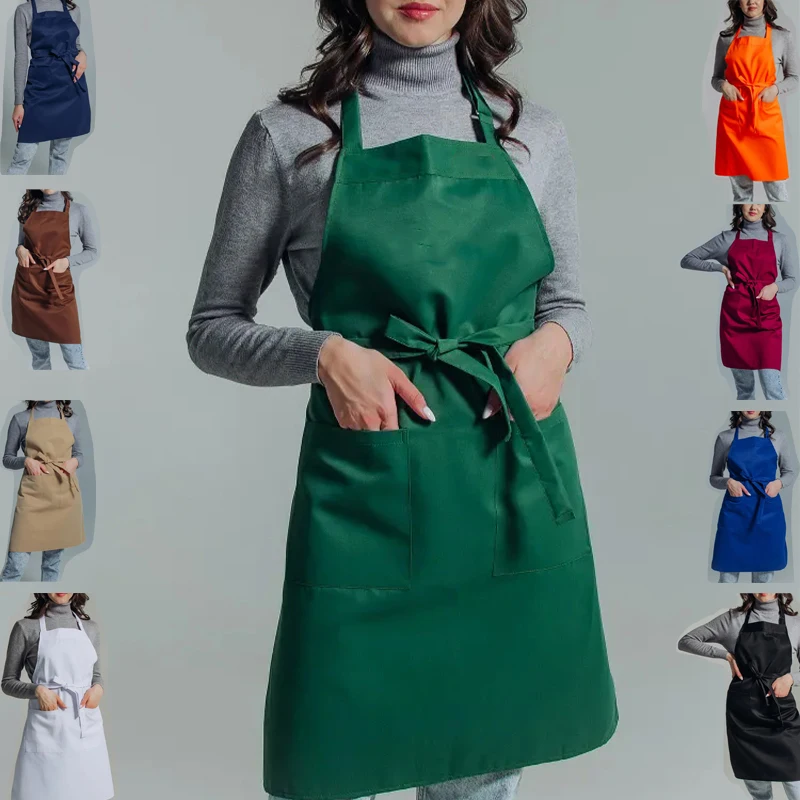 BBQ Apron Waterproof Polyester Kitchen Cleaning Cooking Baking Chef Protective Workwear for Dining Room Gardening