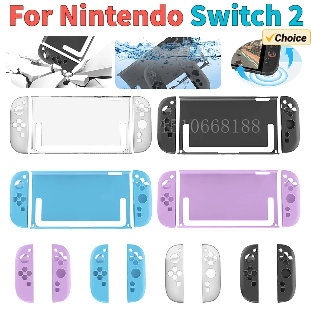TPU + PC Caso Destacável para Switch 2 Manga Protetora Anti-risco Capa de Proteção Completa Caso Protetor À Prova de Choque