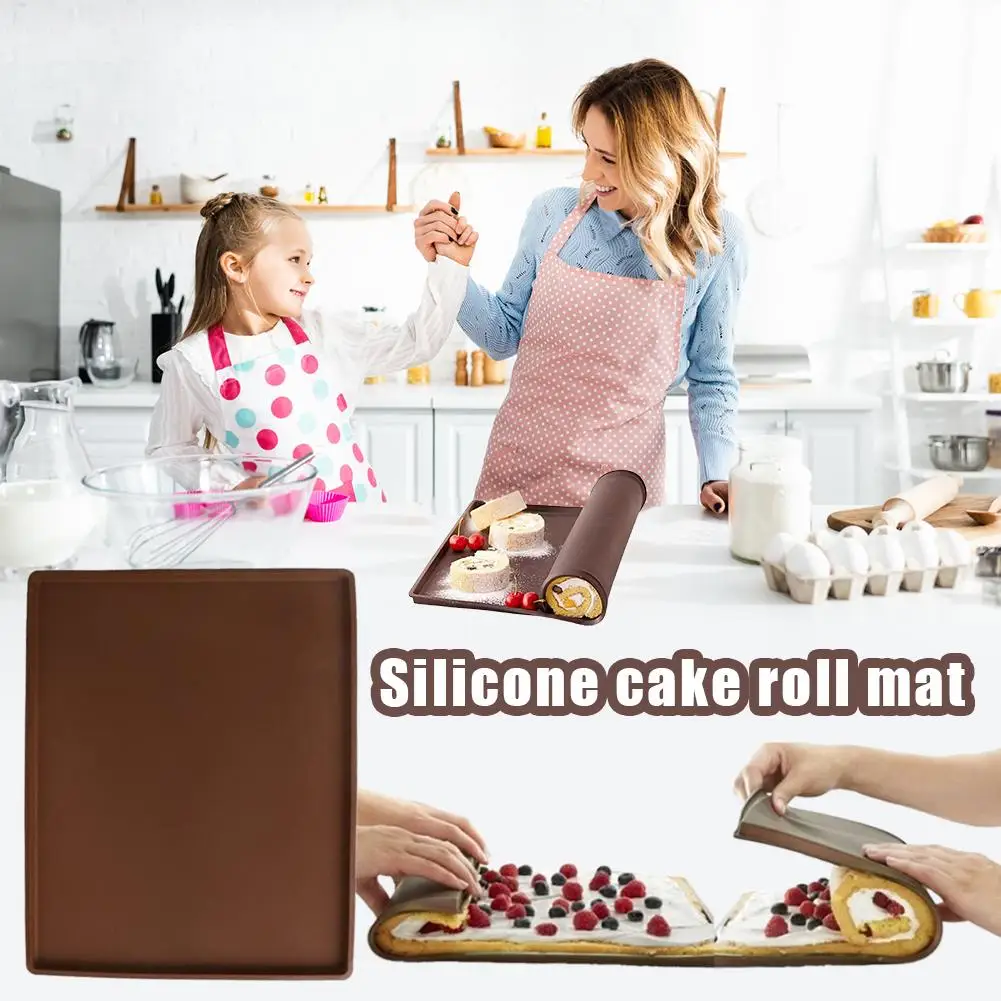 المطبخ الأساسية قسط سيليكون المقاومة للحرارة سهلة الاستخدام سيليكون كعكة لفة حصيرة سهلة التشكيل متعددة الوظائف المطبخ