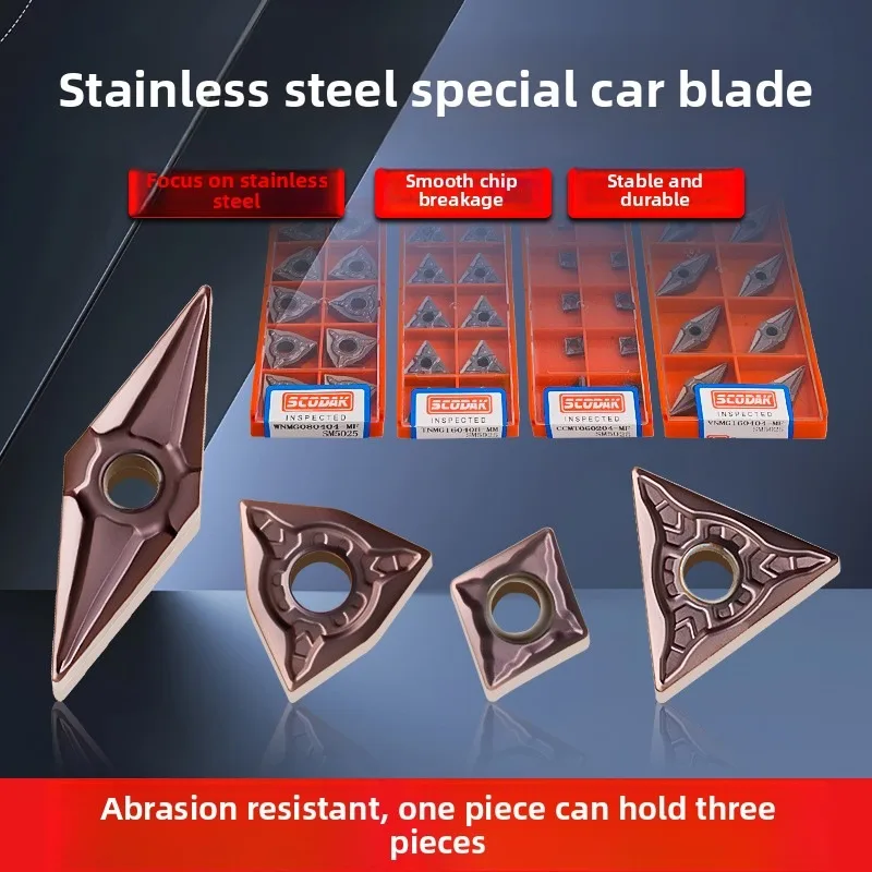 

CNC Turning Inserts Stainless Steel Titanium Alloy External Rough Turning Tool with Chip Breaker Wear-resistant Inserts