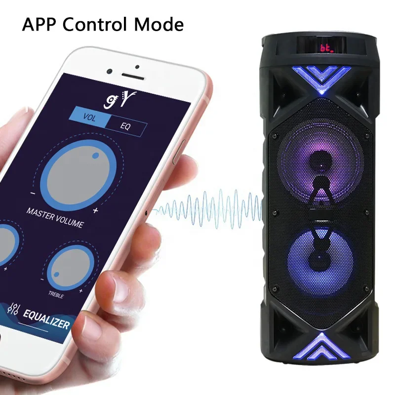 Altoparlanti Bluetooth Wireless Partybox per Karaoke domestico ad alta potenza Outdooor Subwoofer per bassi pesanti scatola con braccio portatile