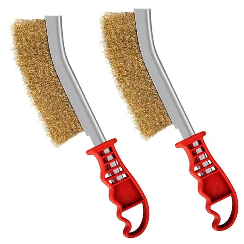 

Stainless Steel Wire Brush, Metal Rust Removal, Decontamination And Polishing Multi-Functional Brush Easy To Use Yellow