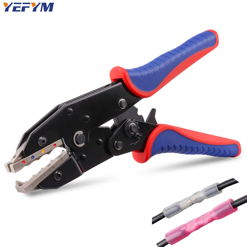 Butt Splice Heat Shrink Connectors Crimping Tool YF-125C For 0.5-10mm²（20-7AWG）BHT Terminal Ratcheting Crimper Ratchet Pliers