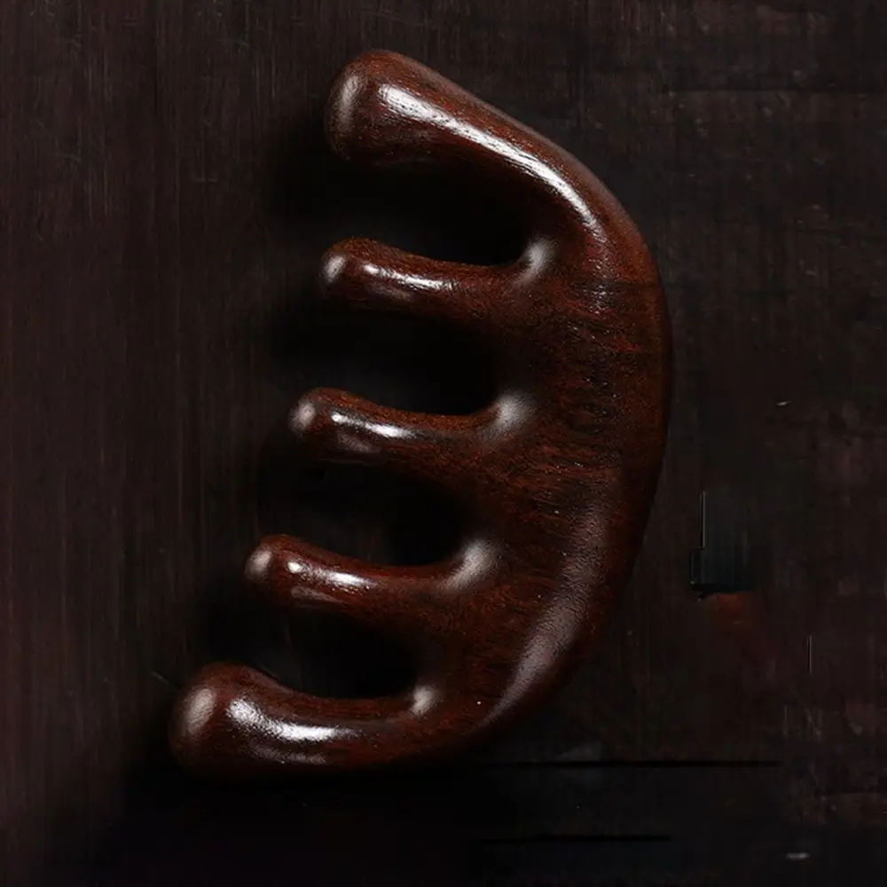 Scalp Relax Meridian Massage Comb Sandalwood Anti-static Sandalwood Hair Comb Wooden Handle Smooth Hair Head Massage Comb Women