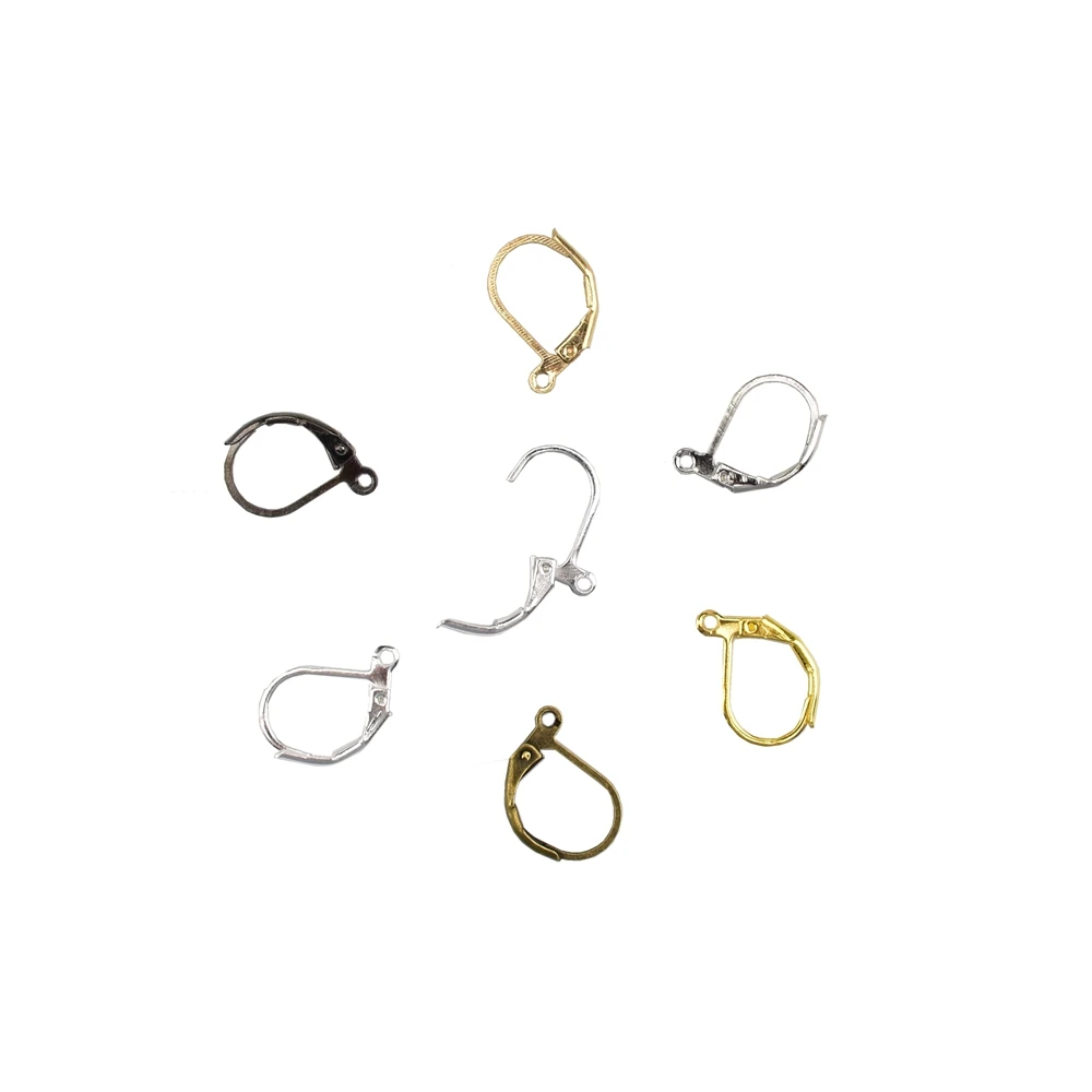 

20 Pcs/Lot 15*10mm French Earrings Hooks DIY Jewelry Findings Settings Base Hoops For Jewelry Making Accessories