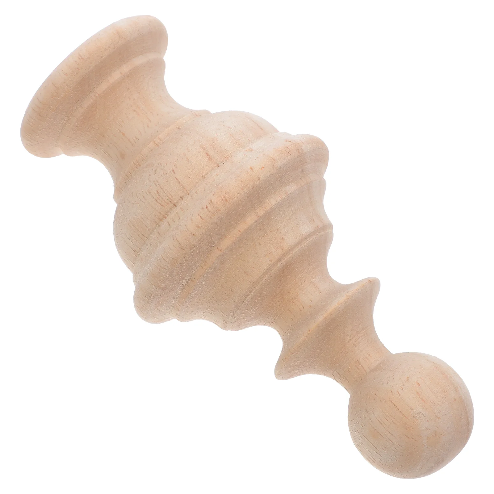 

Solid Wood Decorative Columns Stair Cap for Home Indoor Unfinished Finials Curtain Rod