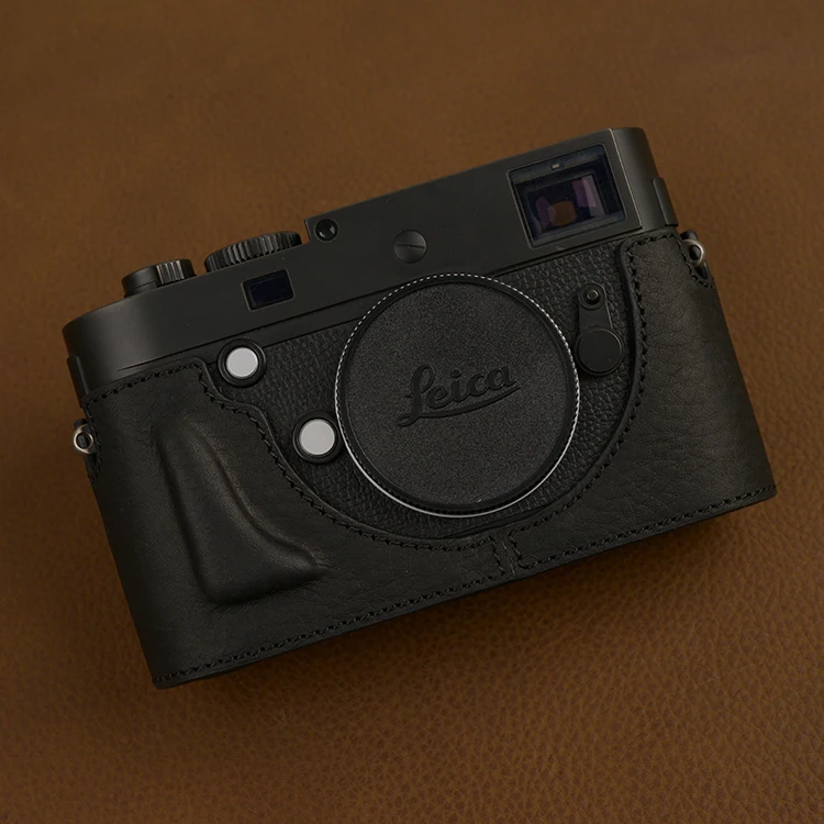 

For Leica M240-P M240 M262 M246 TYP246 MM M-D ME and Battery port Handmade Genuine Leather Camera case Video Half Bag