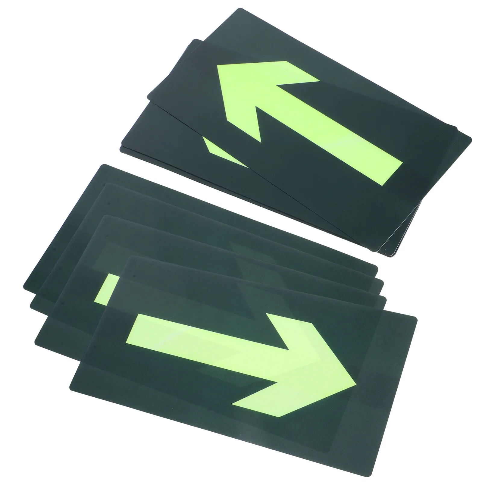 

8Pcs Glow in The Dark Evacuation Arrow Stickers Waterproof Self Adhesive Emergency Exit Signs for Malls Supermarkets Public