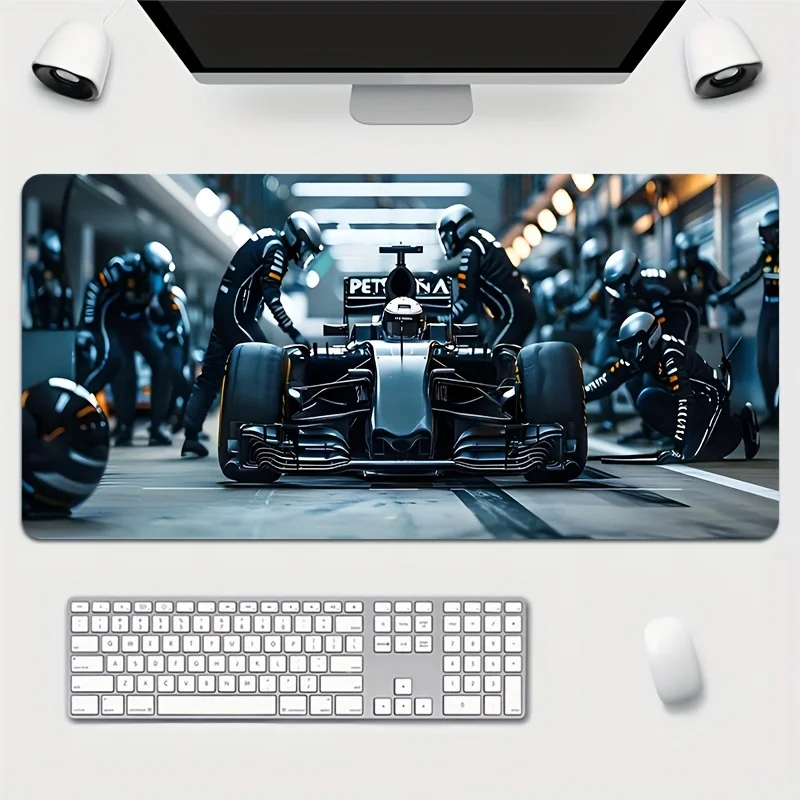 

Anti-slip rubber mouse pad with seam, high-definition racing animation theme, large and durable gaming mouse pad