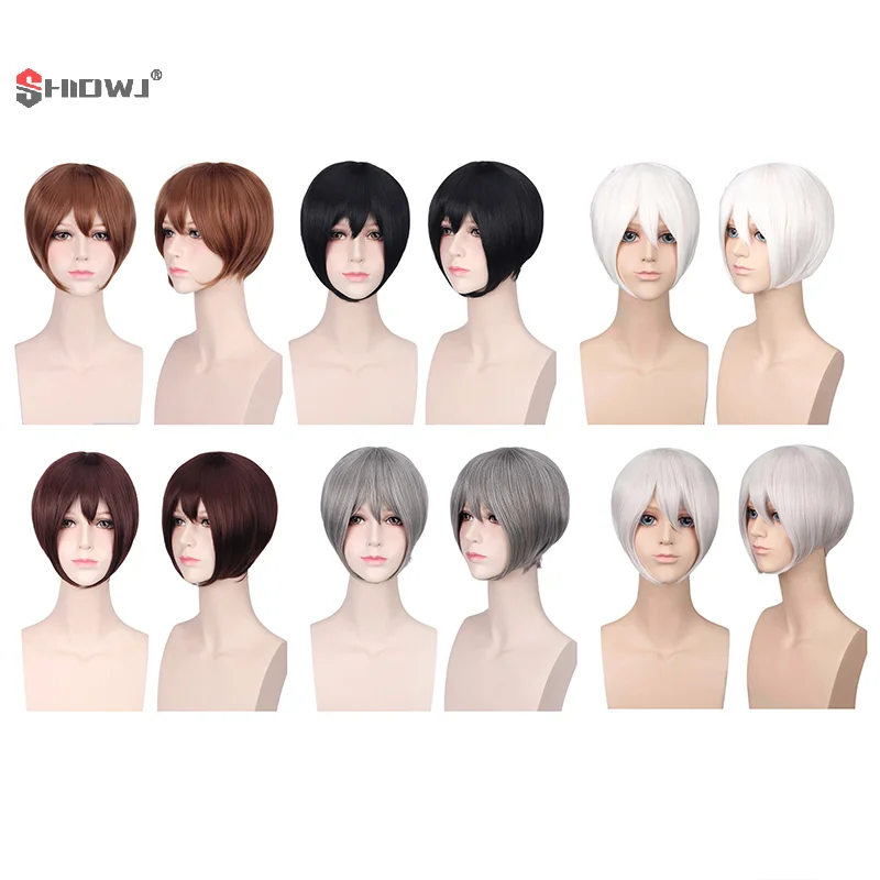 

30cm Short Straight Cosplay Wig Anime Synthesis Wig Party Heat Resistant Dance Dress Up Styling Decoration Accessories