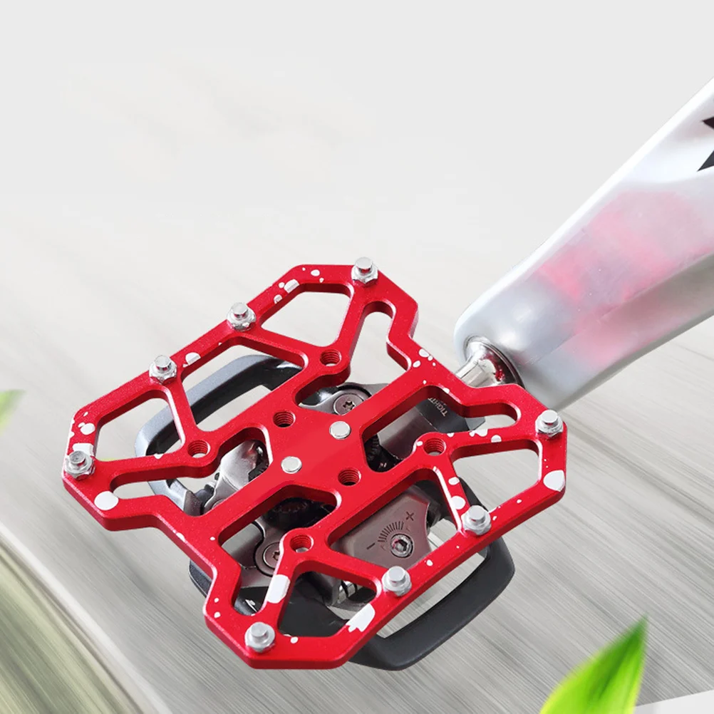 

2Pcs Quick Release Road Bike Cleats Cycling Shoes Locking Plate Adapter Splint for System Aluminium Alloy Red