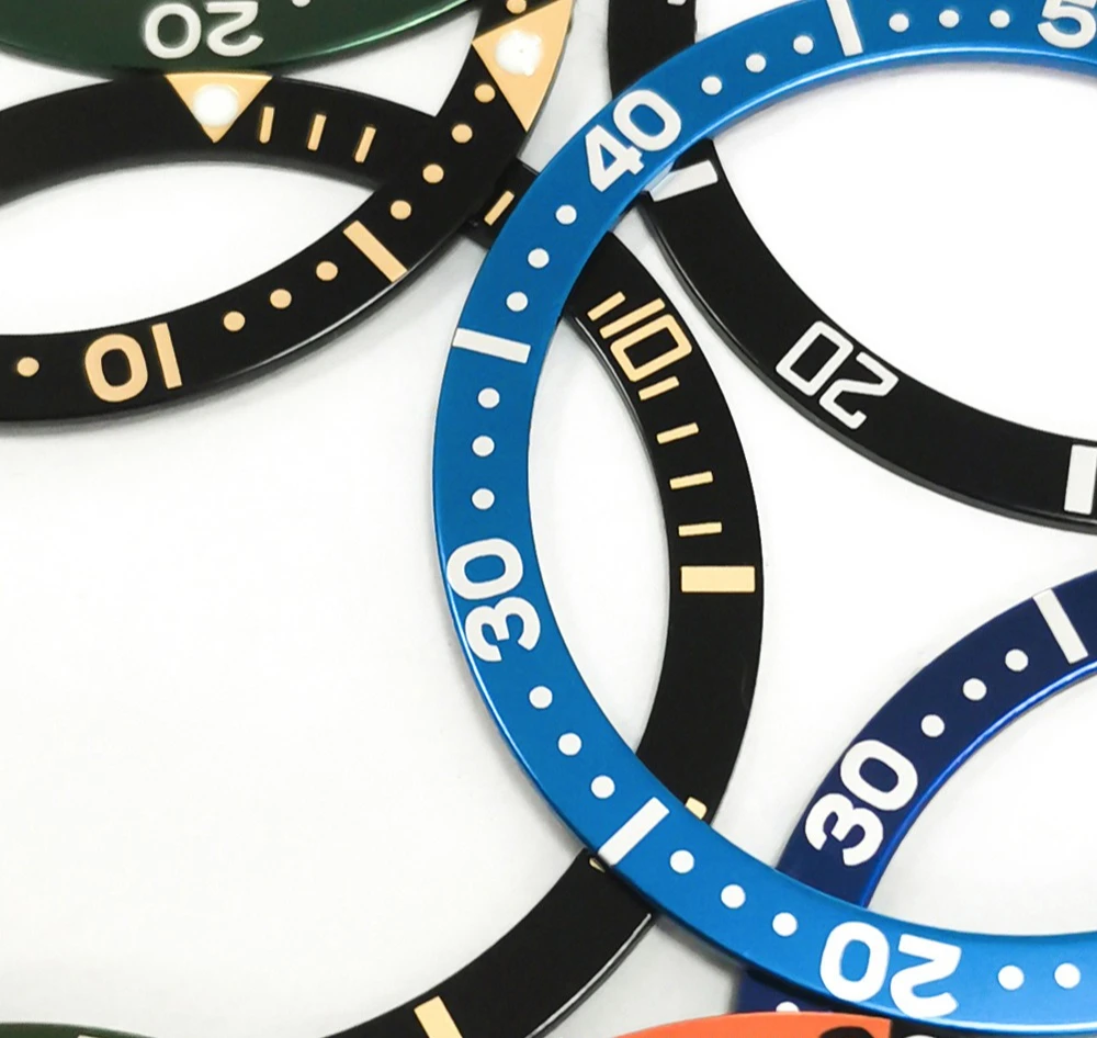 38mm Outer 31.5mm Inner Fit For SKX Flat Aluminum Watch Bezel Insert Watch Mod Parts Watch Accessories