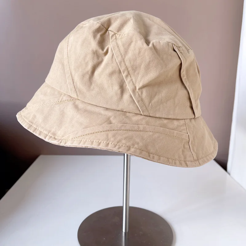 

Bucket Hat Women Sun Protection Panama Cap Summer Solid Color Brim Breathable Beach Accessory For Holiday Outdoor