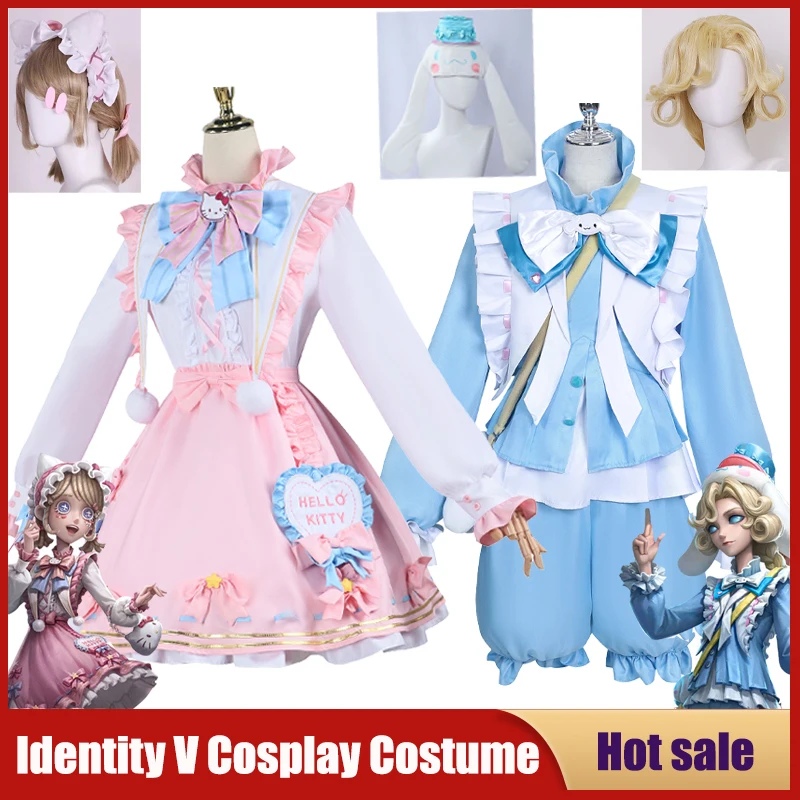 

Anime Game Identity V Cosplay Costume Emma Woods Lolita Dress Joseph Desaulniers Gardener Clothes Wig Halloween Party for Women