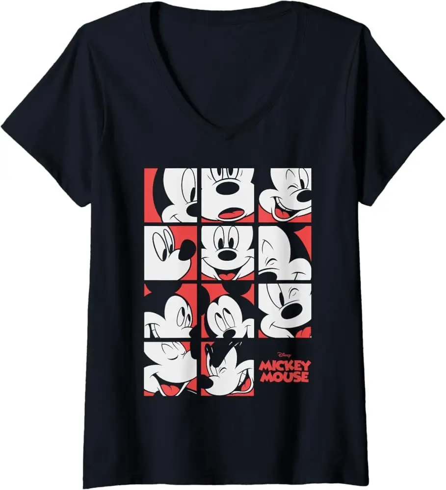 

Lovely Mickey Minnie Disney Animation American Casual Loose Comfortable Cotton T-shirt Short Sleeved Men and Women