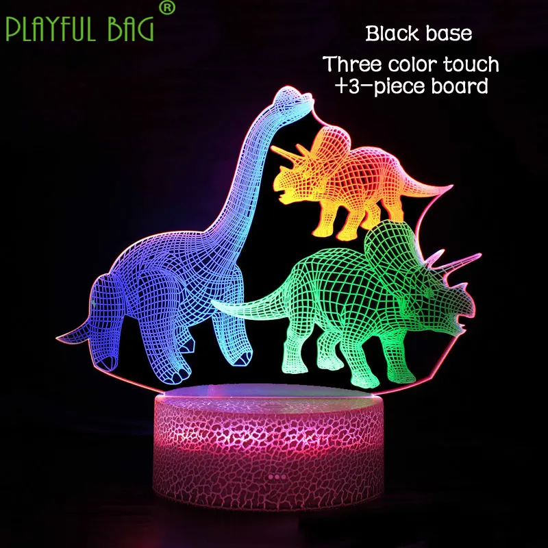 

Креативная игрушка, фигурка карточки, единорог, динозавр, 3D динамический стерео светодиодный сенсорный пульт дистанционного управления, детский подарок zd38
