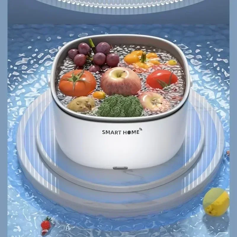 

Ultrasonic Fruit and Vegetable Washing Unit Electric Fruit Strainer Set Large Capacity Vegetable Fruit Washing Soaking Basket