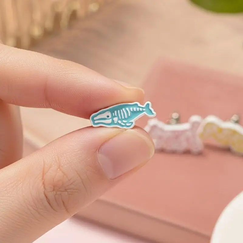 Cartoon Personality Funny Small Animals Bones Stud Earrings For Women Couple Creative Ear Studs Jewelry Gifts