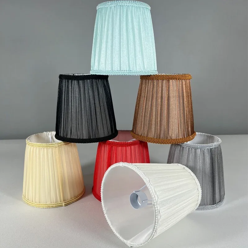 E14/E27/Clamp Fabric Lamp Shade Lighting Accessories for Home Office Decor Hotel Bedroom Bedside Floor Lamp Shell Cover