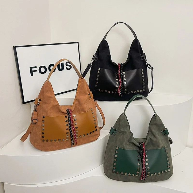 

Unique Vintage Simple Casual Crossbody Bag With Luxury Letter Logo High-End Minimalist For Women Fashionable Tote Purse