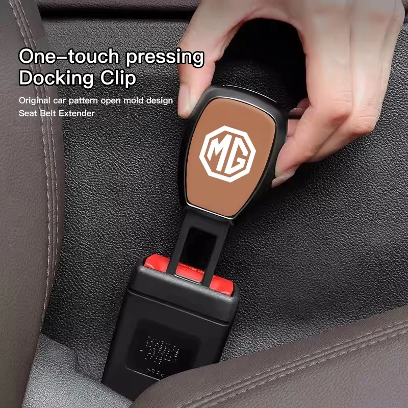 Seat Belt Extension Buckle Safety Strap Extender Car Interior Ornament Accessories For MG ZS MG4 EV MG5 MG HS MG3 MG6