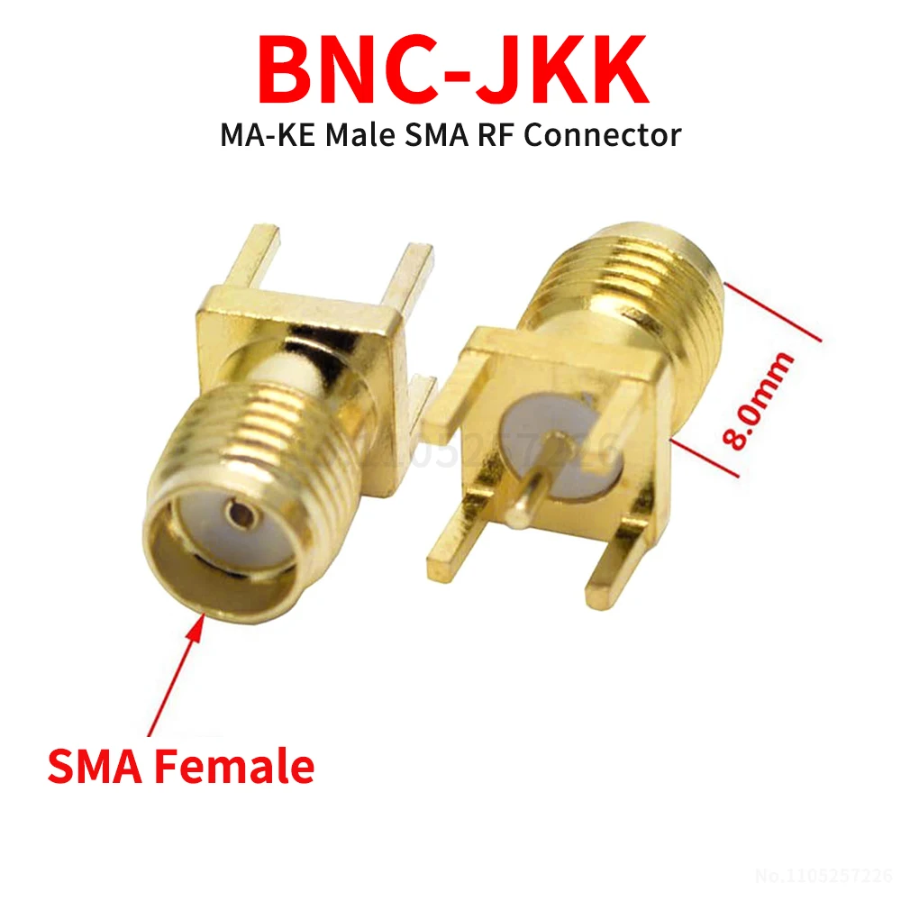 SMA-KE Female Antenna RF Connector 4-pin Vertical SMA-KHD Female Socket PCB Mount (1 pcs)