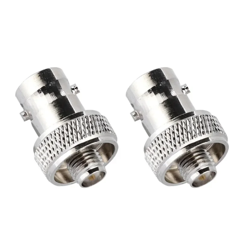 2 Pcs SMA Female To BNC Female Convert Adapter Connector For Walkie Talkie