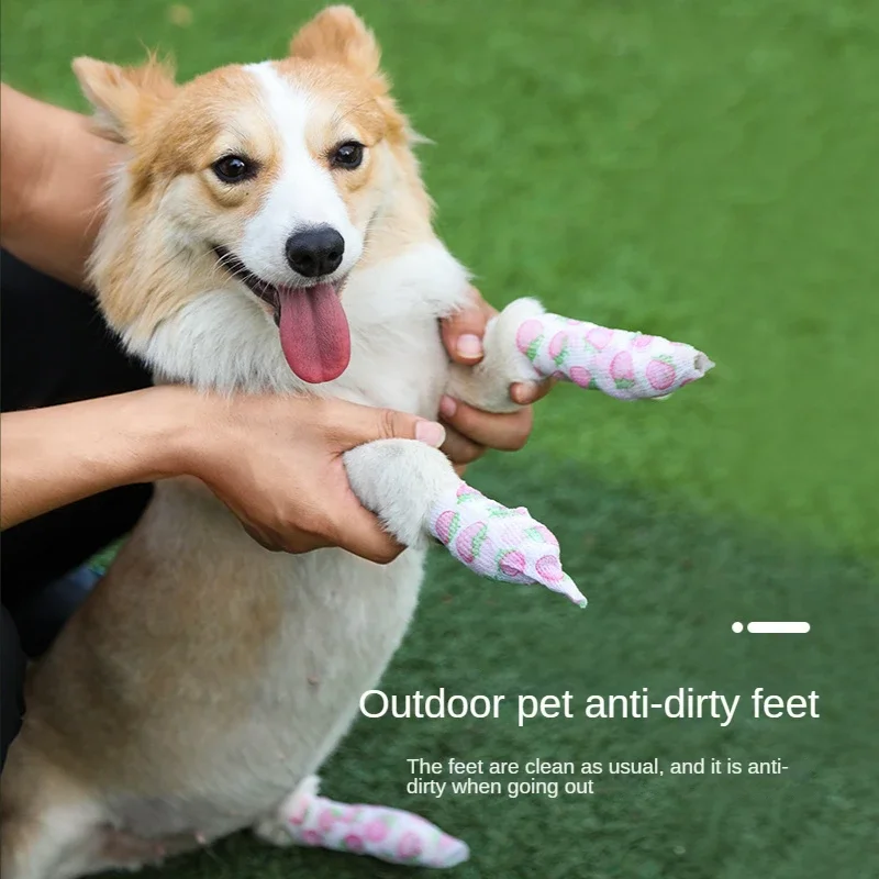 Pet Dog Waterproof Feet Cover DIY Dog Shoes for Hot Pavement Disposable Boots Wrap Bandage Outdoor Paw Protectors Tape