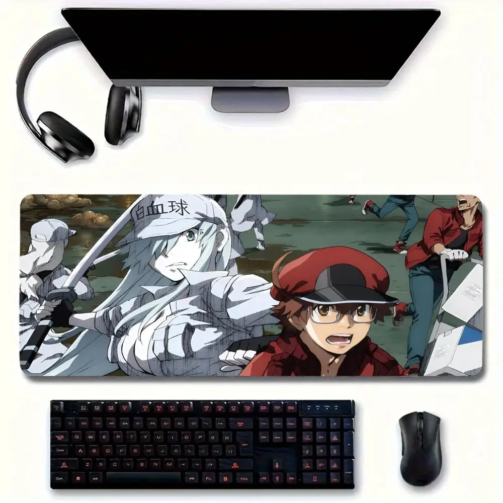 Anime C-Cells At-Work MINISO Mouse Pad Large Mouse pad for home office Waterproof desk pad Computer Mouse pad Keyboard pad gamin