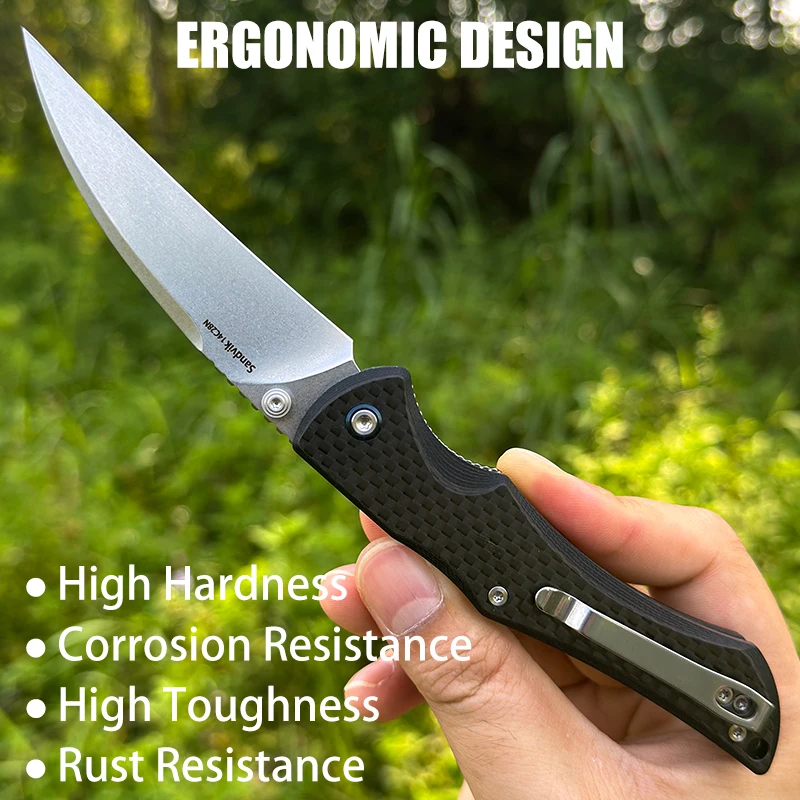 FORESAIL 14C28N Steel Sharp Folding Knife Outdoor Camping Hunting Cutting Survival Hiking Fishing Portable Pocket Clip ToolKnife