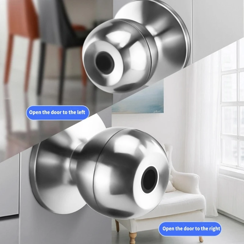 Globular Dactylogram Recognition Lock Tall Security Metal Body Immediate Installation Low Power Consumption Smartphone M4YD