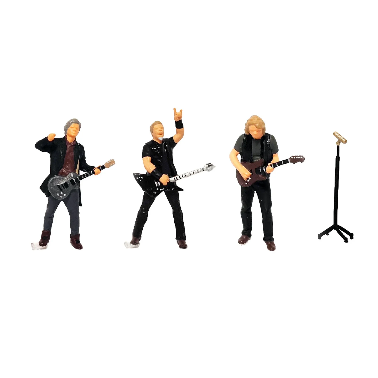 New 1/64 Miniature Rock Music Figures Resin Guitar Rack drum Band Percussion Diorama model toys for Children gifts for friends