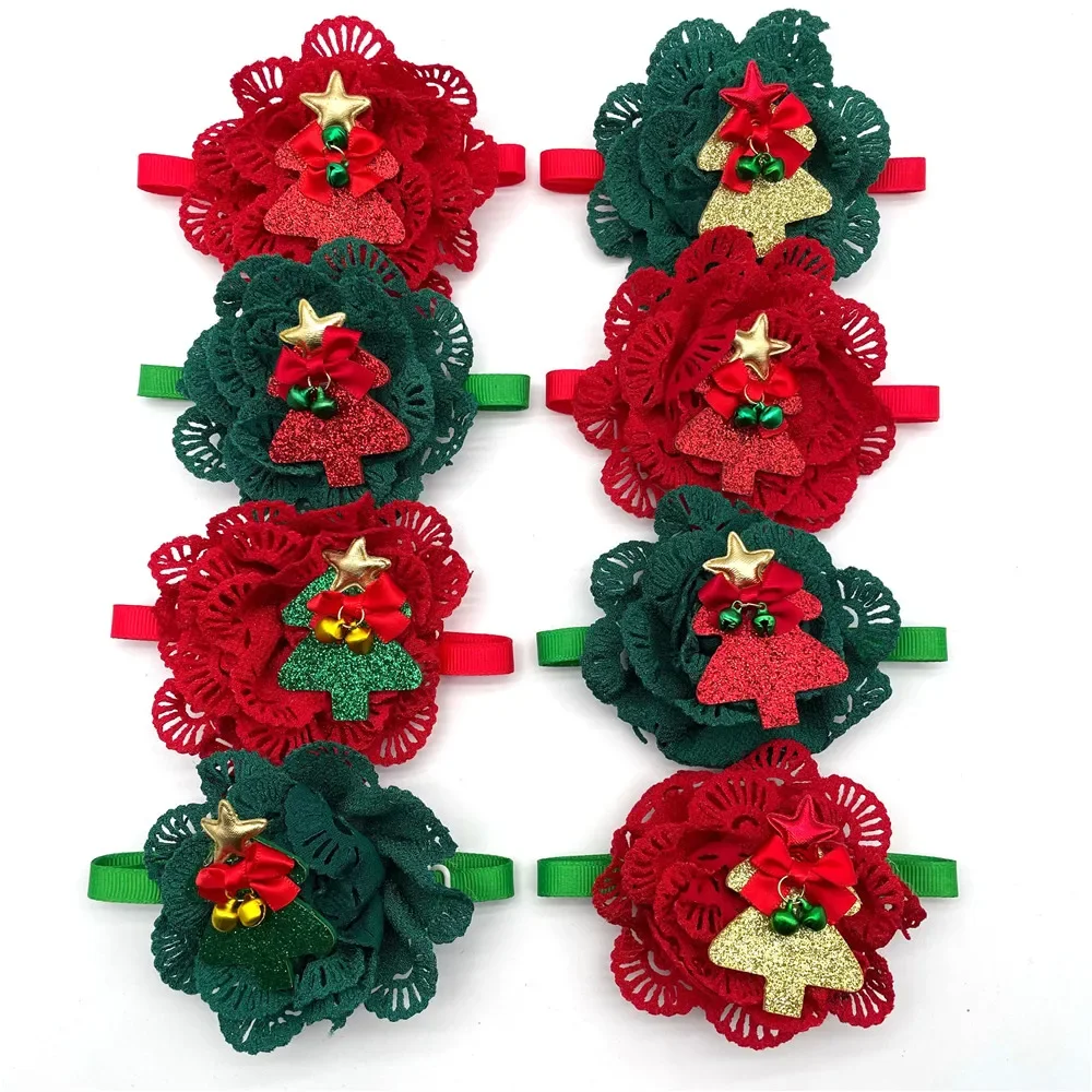 

50/100pcs Christmas Dogs Pet Bow Tie Necktie Cute Christmas Tree Pets Dog Necktie for Small Dog Bow Ties Pet Product Dog Bows
