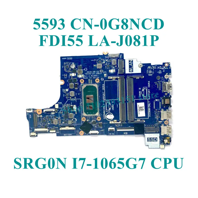 

CN-01VFDK CN-01J5TX CN-047MF0 CN-0G8NCD CN-0G9RW0 с процессором I5/I7 LA-J081P для материнской платы ноутбука DELL 3501 3493 5593 100% протестировано
