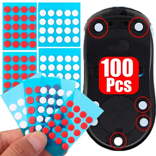 20-100 Uds. Patines de ratón universales de puntos pequeños de 6mm/7mm de diámetro, pies deslizantes para ratones DIY, versión de velocidad de Control de hielo para ratón de goma