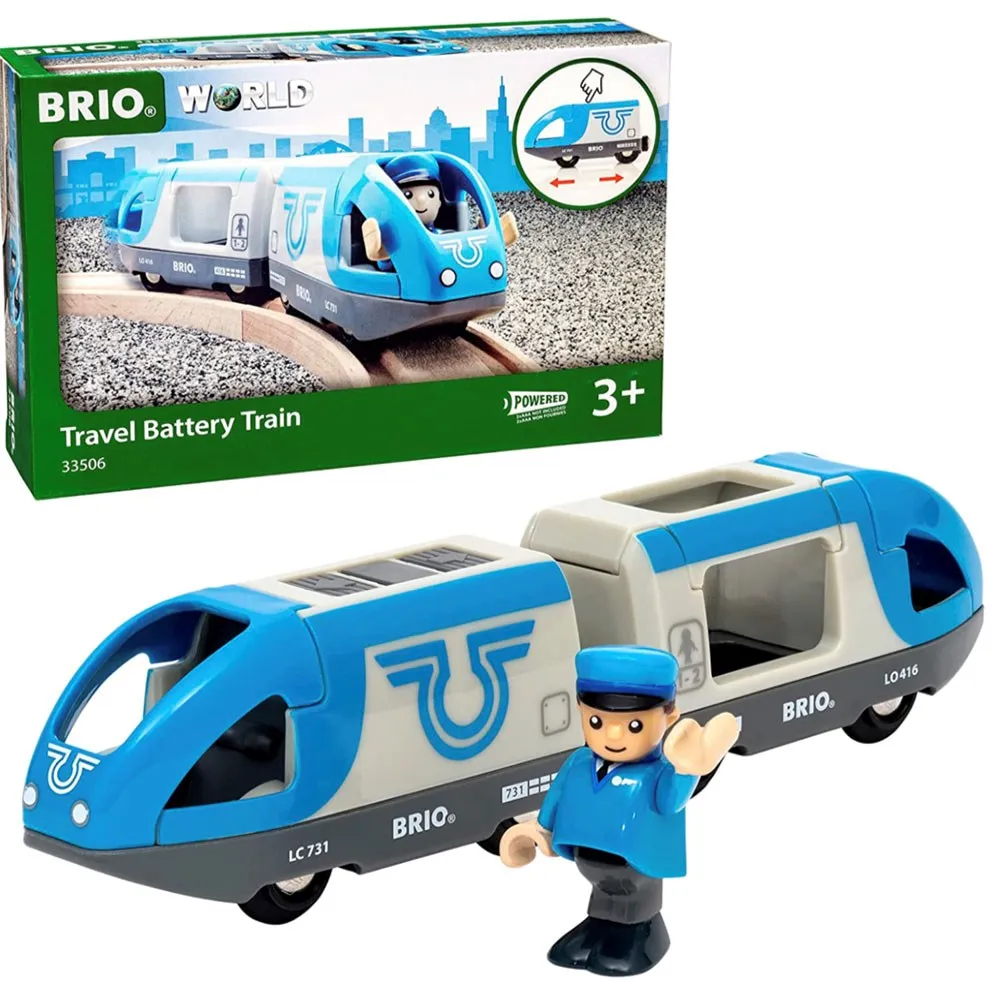 Kereta Baterai untuk Anak Usia 3 Tahun Ke Atas BRIO World-Kompatibel dengan Semua Set dan Aksesori Kereta Api BRIO