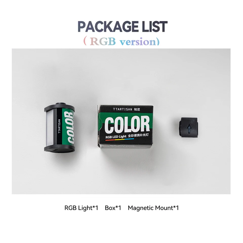 TTArtisan Mini Magnetic LED Light for Humanities Photography Live Streaming 0.5W Fill Light with Cold Shoe Mount CRI 95+