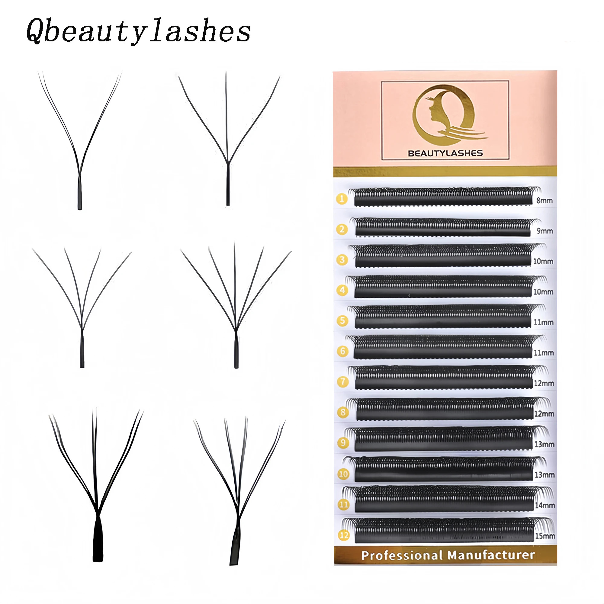 Cílios W Shaped YY 2D 3D 4D 5D 6D 8D Eyelashes Extension Premade Volume Fans Faux Mink Eyelashes Volume YY Natural Makeup Lashes