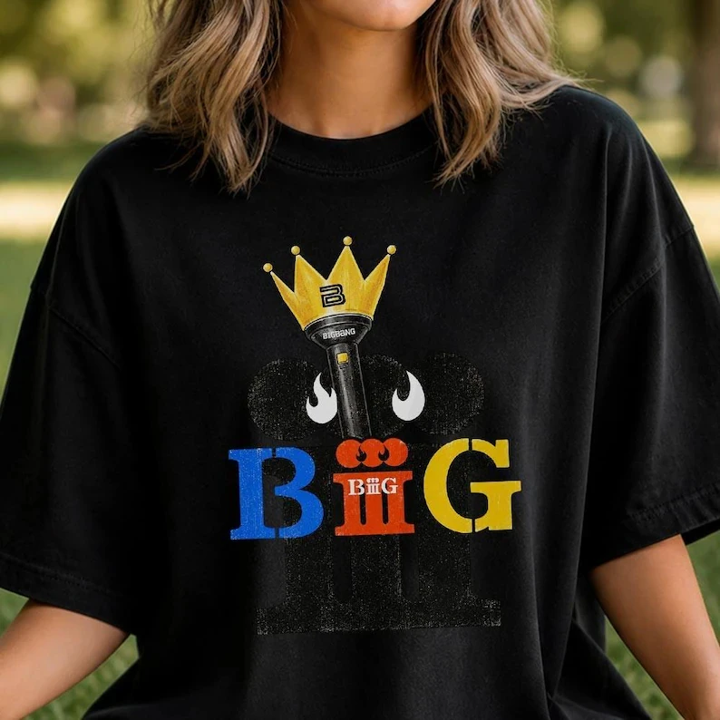 Bigbang 20th Anniversary Concert Bedrucktes T-Shirt Unisex Loose Fit Kurzarm Kpop Fan Merch Lässige Baumwoll-Oberteile – Detail 4