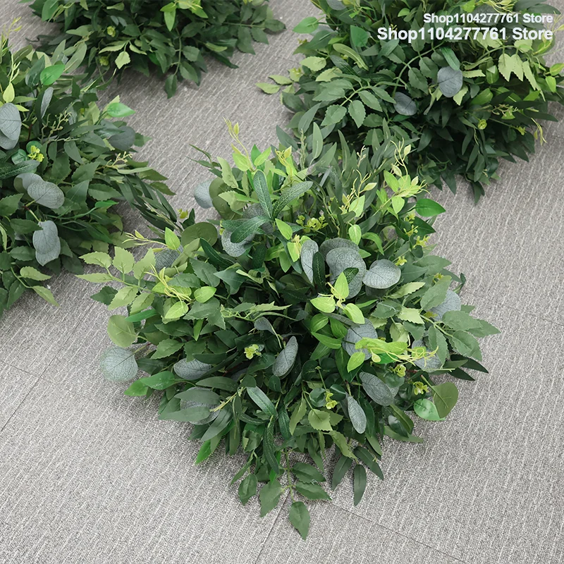 70cm bis 30cm Grüne Pflanzen Blumenball Künstliche Tischdekoration für Hochzeits- und Eventdekoration, Florale Arrangement für den Gang – Detail 6