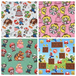 Super Mario Bros 100 Cartoon Fabric Sewing Material for Handmade Patchwork Quilting Baby Clothes Home Sheet Needlework DIY