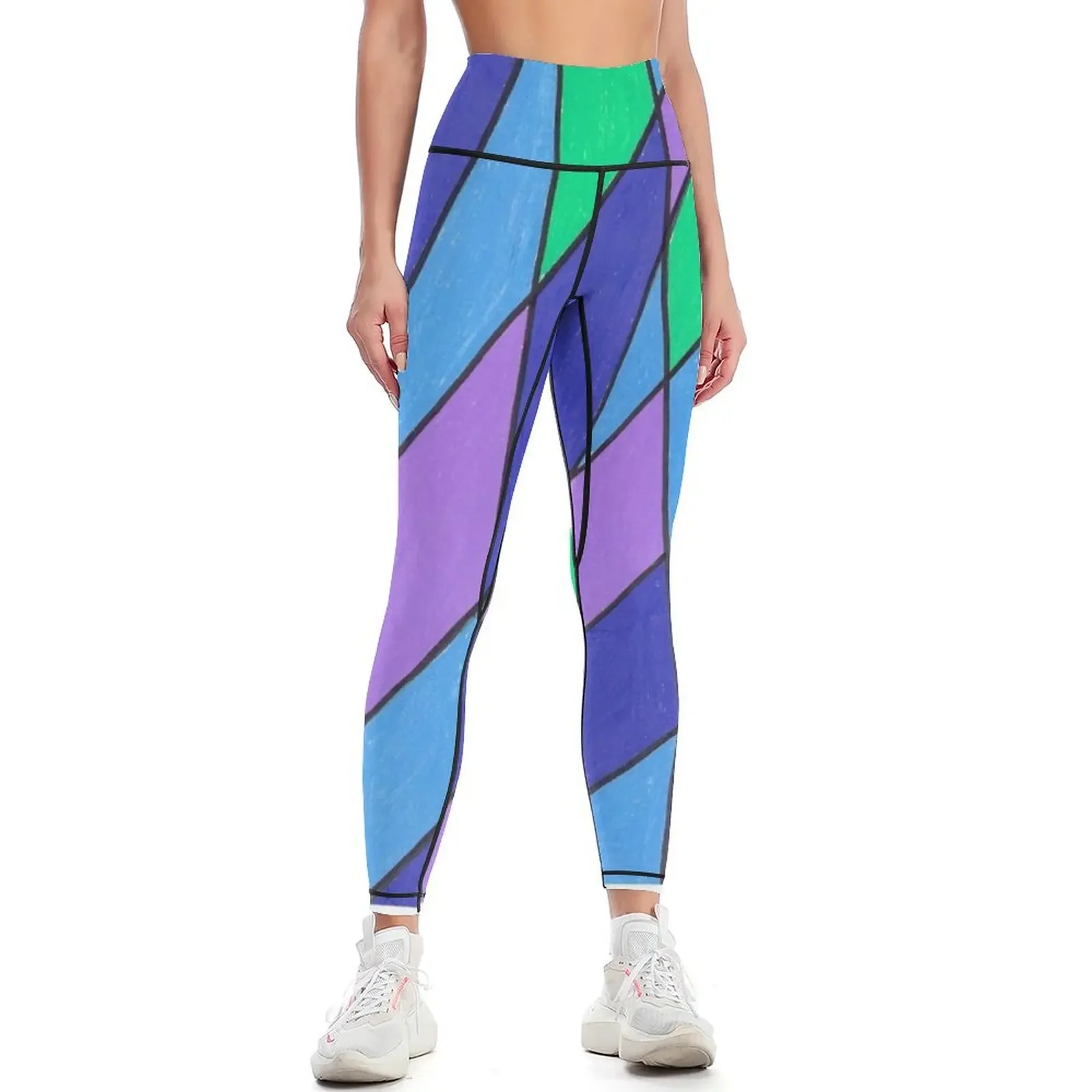 Cool Colored Angles Leggings Fitness woman sport pants gym sportswear woman gym womans Womens Leggings