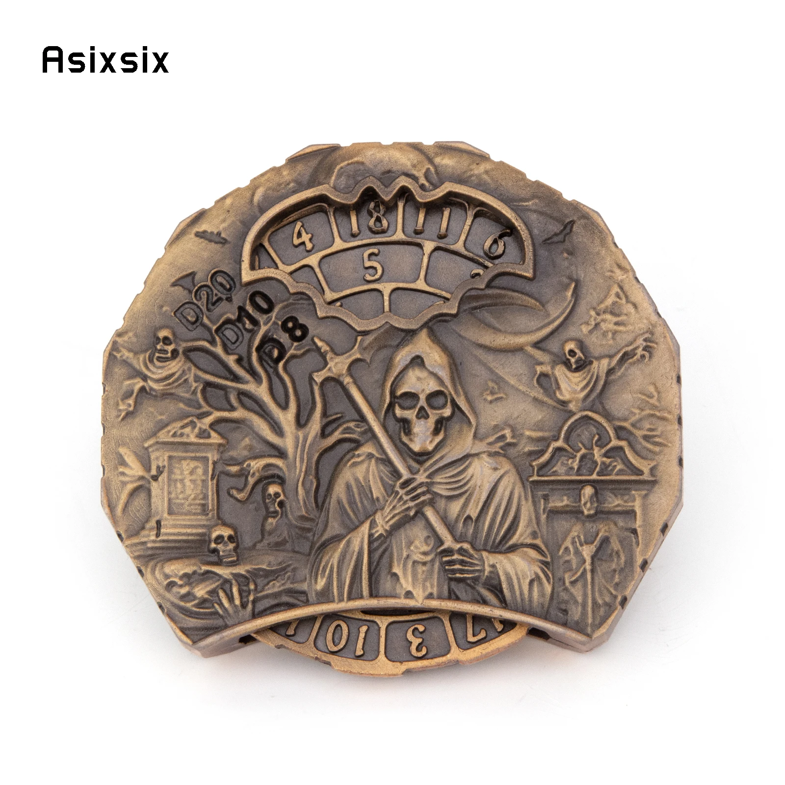 

Игрушка в стиле желтого черепа с вращающимся колесом и играми для многопользовательской игры, с системой подсчета кубиков