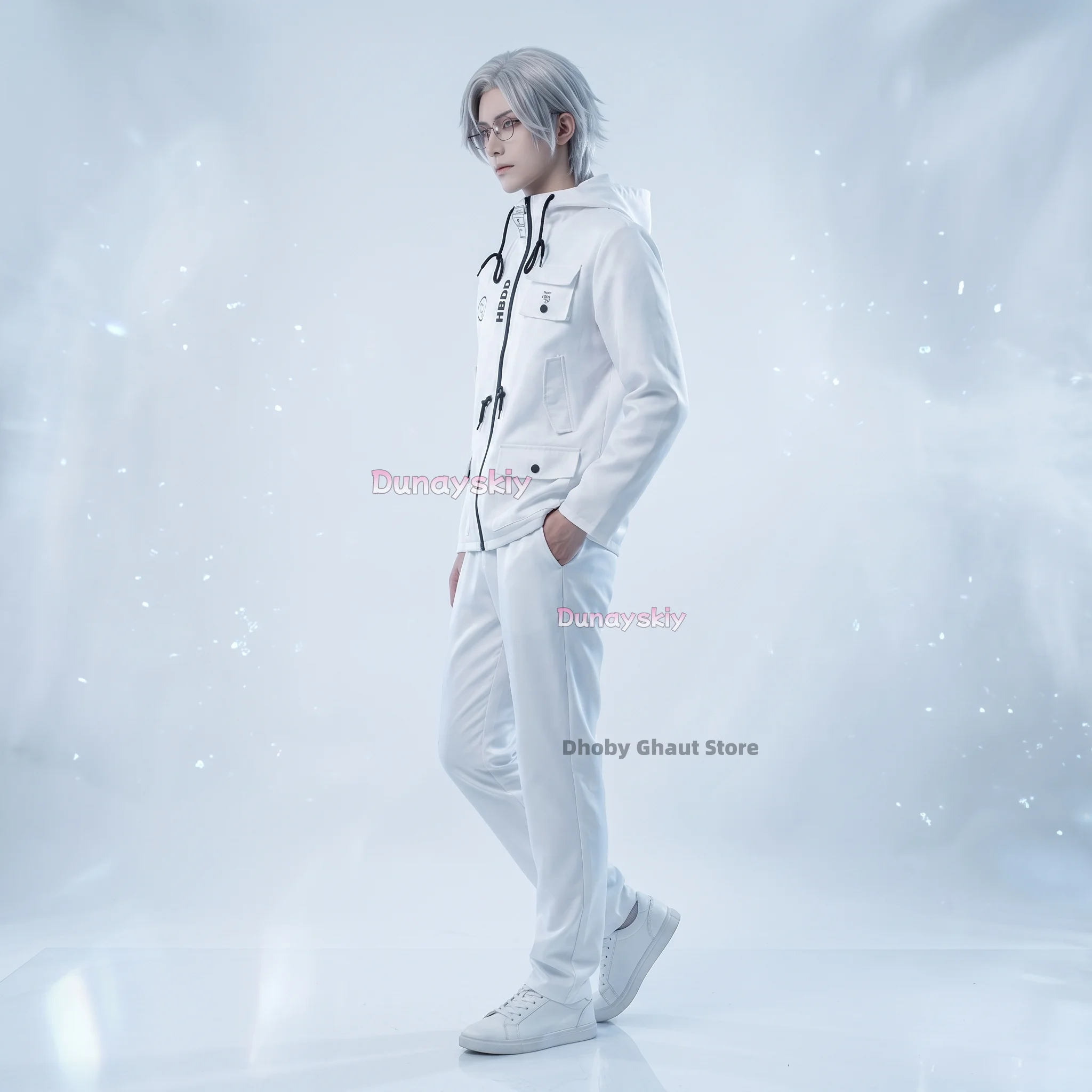 

Anime Game Hundred Line Aotuki Eito Cosplay Costume Wig Aotuki Eito Carnival Halloween Comic Party Clothing